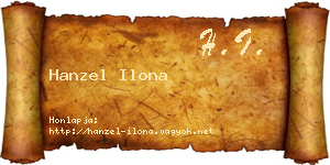 Hanzel Ilona névjegykártya